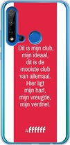 Huawei P20 Lite (2019) Hoesje Transparant TPU Case - AFC Ajax Dit Is Mijn Club #ffffff