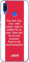 Huawei Nova 3 Hoesje Transparant TPU Case - AFC Ajax Clublied #ffffff