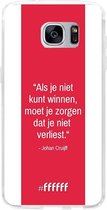 Samsung Galaxy S7 Hoesje Transparant TPU Case - AFC Ajax Quote Johan Cruijff #ffffff