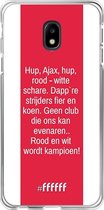 Samsung Galaxy J3 (2017) Hoesje Transparant TPU Case - AFC Ajax Clublied #ffffff
