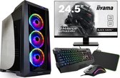 Complete RGB Game PC Met 25" Monitor, Toetsenbord en Muis - Ryzen 5 2600 - GTX 1050 Ti - 16GB RAM - 960GB SSD - TALOS