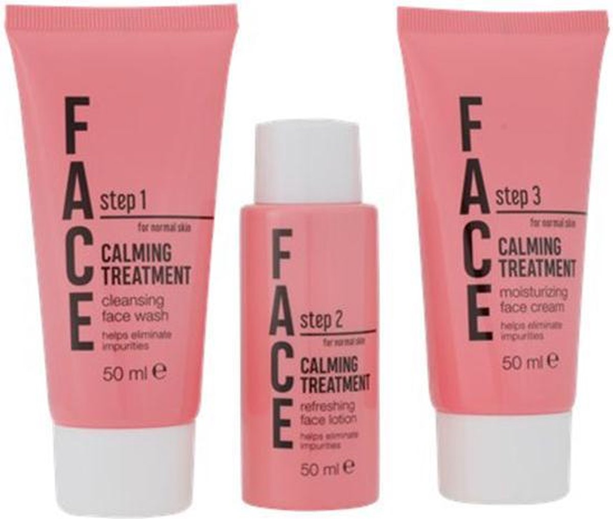 Face™ Huidverzorging set | 3 stappen - wassen, lotion en moisturizing crème  | Zorgt... | bol.com
