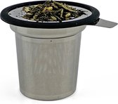 Teastreet | filtre à thé et couvercle/sous-verre en acier inoxydable | perdre du thé | 7 cm