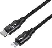 Baseus -  USB-C to USB Lightning kabel - 1M - Zwart