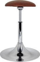 Balergo balanskruk - ergonomische kruk - met trompetvoet, XL gasveer en chroom onderstel