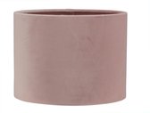 Lampenkap Cilinder - San Remo velours roze - 20x20x15cm