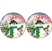 Kerst oorbellen- Sneeuwpop- 12 mm- steker-Charme Bijoux®