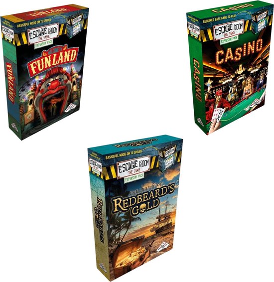 Afbeelding van het spel Escape Room Uitbreidingsbundel - 3 Stuks - Funland & Casino & Redbeard's Gold