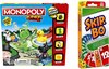 Afbeelding van het spelletje Spellenbundel - Bordspel - 2 Stuks - Monopoly Junior & Skip-Bo