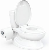 Moony - WC potje - Babystartup - White - Potty – WC potje baby – WC potje peuter met geluid – Potty training – Potty training seat - WC potje kind – WC potje peuter jongens – Zindelijkheid