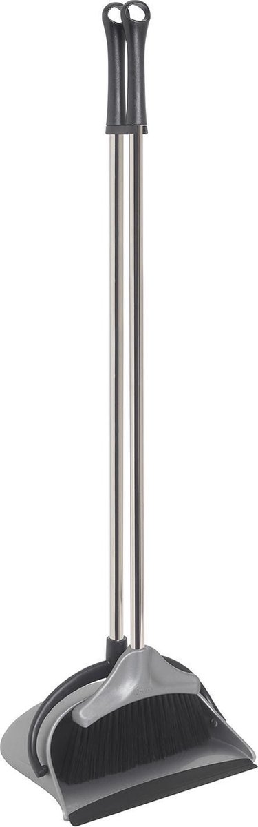 Goedkoopste Apex Duck Stoffer & Blik met Lange Steel - Chroom/Grijs