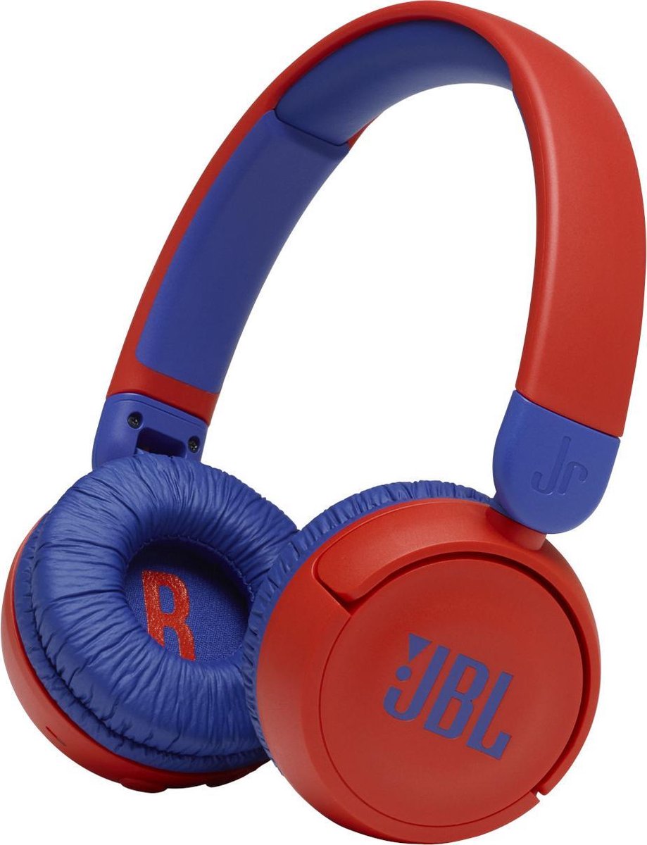 JBL JR310BT Kids - Draadloze on-ear koptelefoon - Rood/Blauw | bol.com