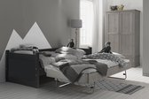 Alta Bedbank met Jump-Up logeerbed, Antraciet-Stone Grey, hoogwaardige kwaliteit