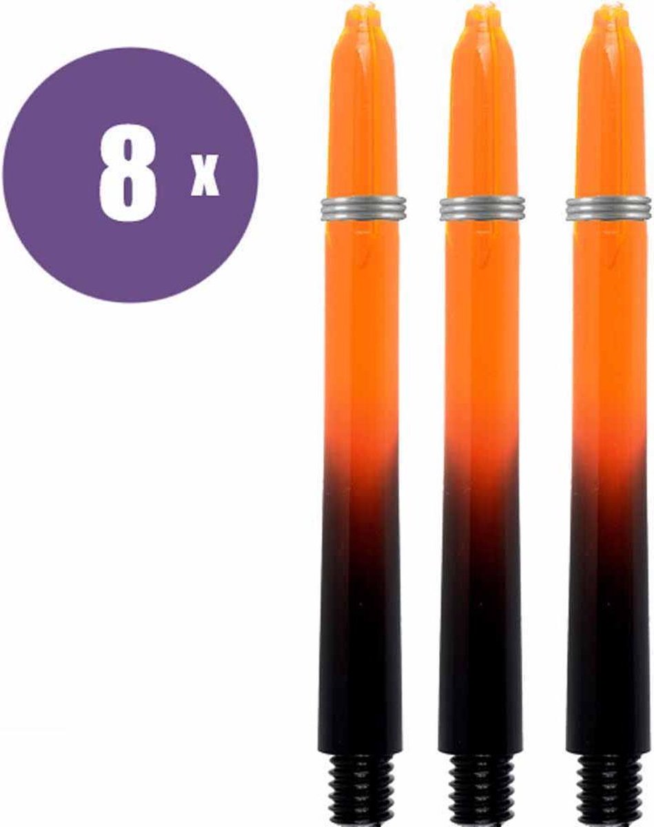 ABC Darts - Dart Shafts - Kunststof Black V Oranje - Medium - 8 sets