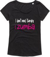Zumba T-shirt - Workout T-shirt - Dance T-shirt, dans t-shirt, sport t-shirt, Gym T-shirt, Lifestyle T-shirt - I Don't need therapy, I zumba – XL