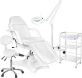 MBS Behandelstoel volledige set - Professioneel - Manicure - Pedicure - Gezichtsbehandeling - wit - Incl. Hoes - Loeplamp - tafel - kruk(7)