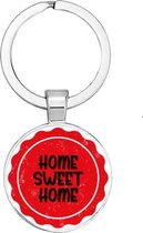 Akyol - home sweet home Sleutelhanger - Familie - Home sweet home - huisgenoten - thuis - home - thuiskomen - 2,5 x 2,5 CM
