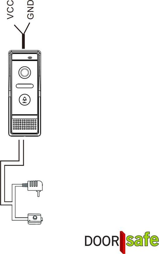 Doorsafe 7260 - camera deurbel met regenkap en intercom - 2 draads van deurbel naar 7 inch scherm - opslag beelden op 16Gb SD-kaart - deuropener aansluitbaar — afbeelding 4