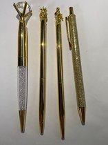 cadeautip Stijlvolle luxe pennenset- Balpennen set - navulbaar - goudkleurig