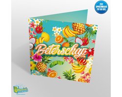 Muziekwenskaart – Beterschap – zelf opneembaar – 60 seconden – 21x21cm – hoge kwaliteit – inclusief envelop