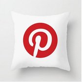 Kussenhoes met Pinterest logo (500006)