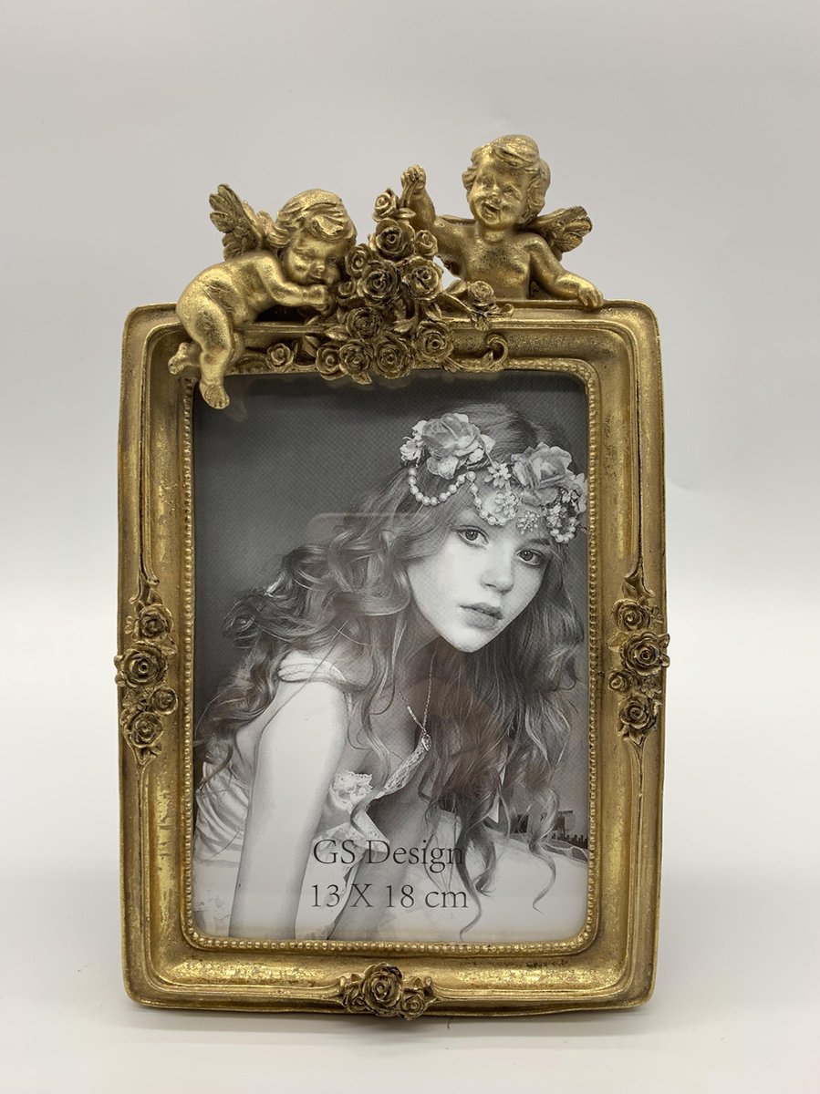 GEVECORI Mini fotolijsten barok set 10 stuks, vintage fotolijst, goud
