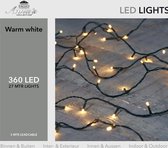 1x Kerstverlichting 360 warm witte leds met dimmer en timer - voor buiten en binnen - boomverlichting