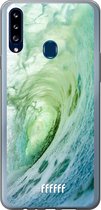 Samsung Galaxy A20s Hoesje Transparant TPU Case - It's a Wave #ffffff