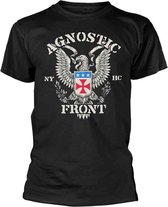 Agnostic Front Heren Tshirt -L- Eagle Crest Zwart