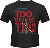 Dead Kennedys Heren Tshirt -L- Too Drunk To Fuck Zwart