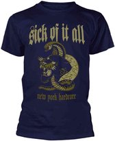 Sick Of It All Heren Tshirt -XL- Panther Blauw