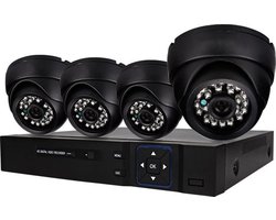Teceye - Camera beveiliging systeem - Met Opslag - Bekabeld - Voor Buiten - 4 Camera's - Compleet Systeem - Met 500GB