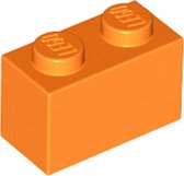 LEGO 3004 Steen 1x2 Oranje (100 stuks)