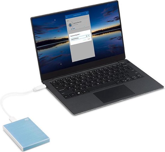 Seagate One Touch - Draagbare externe harde schijf - Wachtwoordbeveiliging - 5TB - Blauw - Seagate