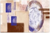 Schilderij - Abstract zicht op de maan, 1 deel
