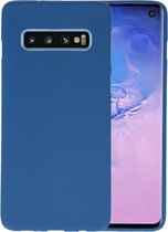 BackCover Hoesje Color Telefoonhoesje voor Samsung Galaxy S10 - Navy