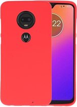 Hoesje Geschikt voor de Motorola Moto G7 - Backcover Color Telefoonhoesje - Rood