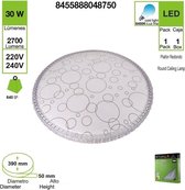 Moderne ronde LED-plafondlamp 30W  Φ40cm  2700LM  6500K koel wit