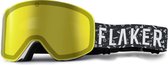 FLAKER Magnetische Skibril - Navy – Wit Frame – LOWLIGHT Lens + Beschermcase