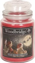 Woodbridge Geurkaars - ' Night before Xmas' - 565 gr - 130 Branduren - sinaasappel, ananas, appel, kaneel, warme kruiden en vanille - Geurkaarsen - Geurkaars in Glas