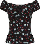 Collectif Dolores Swallows & Cherries 50's Top Multi
