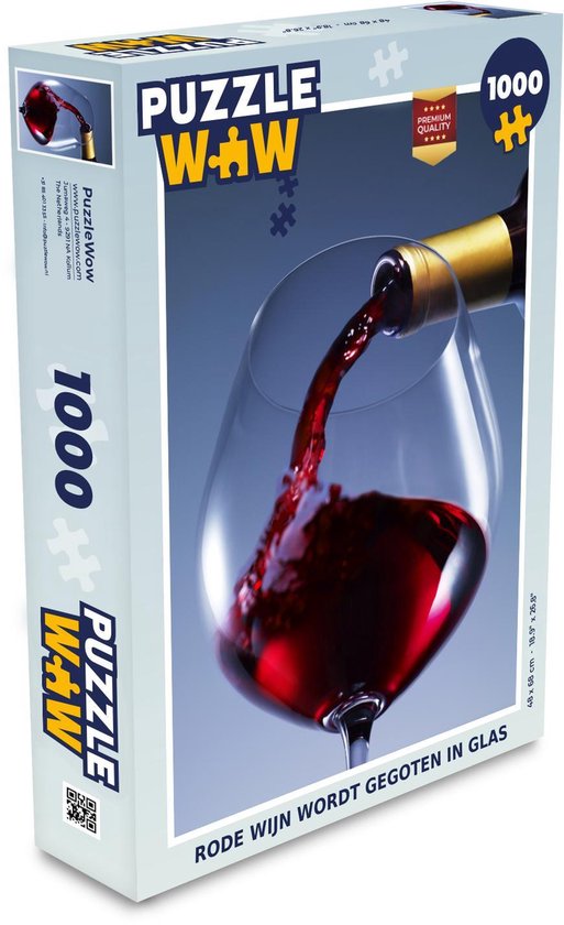 rook Sluipmoordenaar Fonkeling Puzzel 1000 stukjes volwassenen Rode wijn 1000 stukjes - Rode wijn wordt  gegoten in... | bol.com