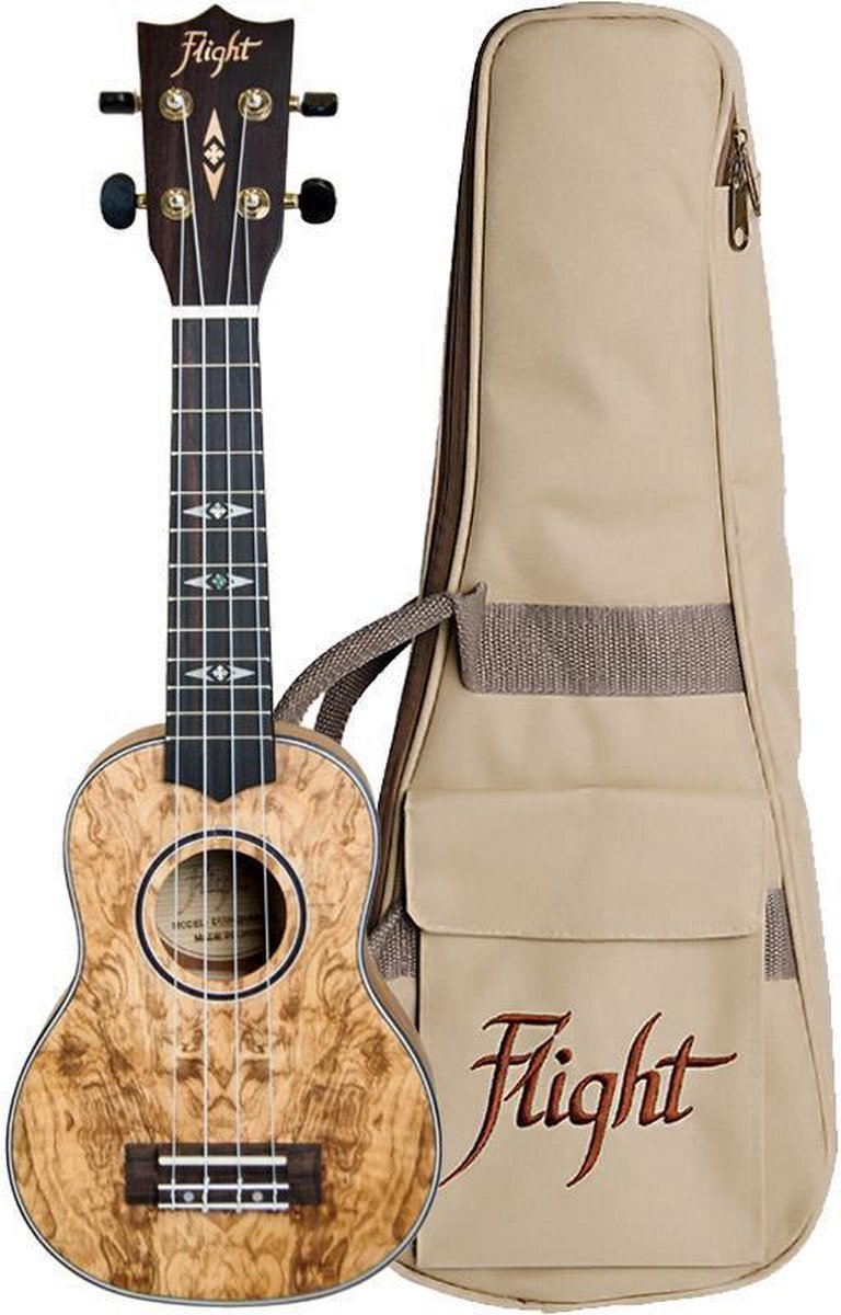 Flight: DUS410 Soprano Ukulele -Quilted