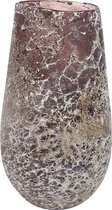 Plantenwinkel Vase Aya vulcan dark violet ronde glazen vaas 17x31 cm paars