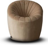 Velvet Kinderstoel Quint - Crème (Kids stoel / Kinderstoel / velvet / velours / slaapkamer / kinderkamer)