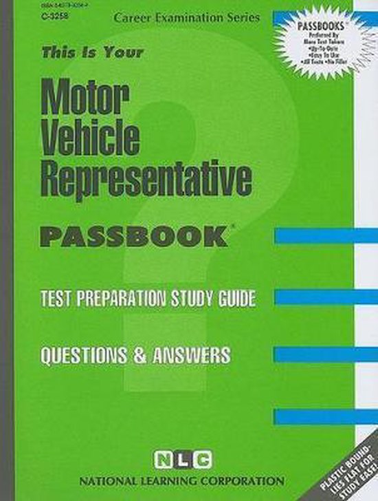 Motor Vehicle Representative 9780837332581 National Learning