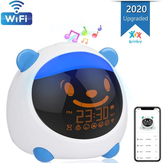 Brinkie ® slimme WiFi Slaaptrainer met app - Kinderwekker met nachtlamp -  Wekker Kind... | bol.com
