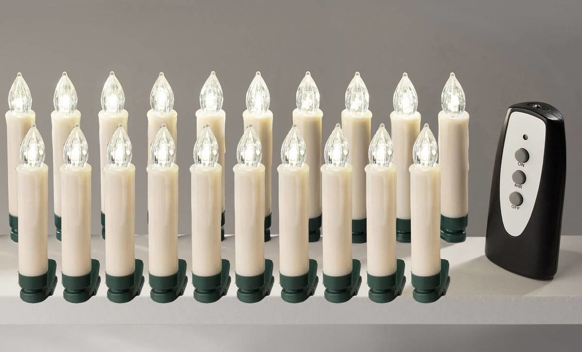 Kerstboom kaarsen - Draadloos - LED - 20 stuks - Warm Wit