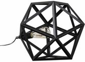 Tafellamp geometrisch ontwerp 41 cm in metaal, kleur zwart