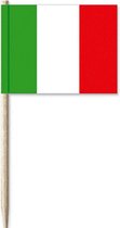Cocktailprikkers Italie 50x stuks - Italiaanse vlag feestartikelen/versieringen